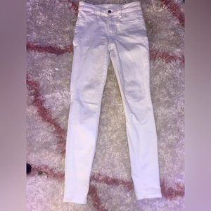 american eagle white jean jeggings, size 2